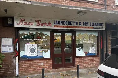 The New York Launderette shopfront on St Stephen Street